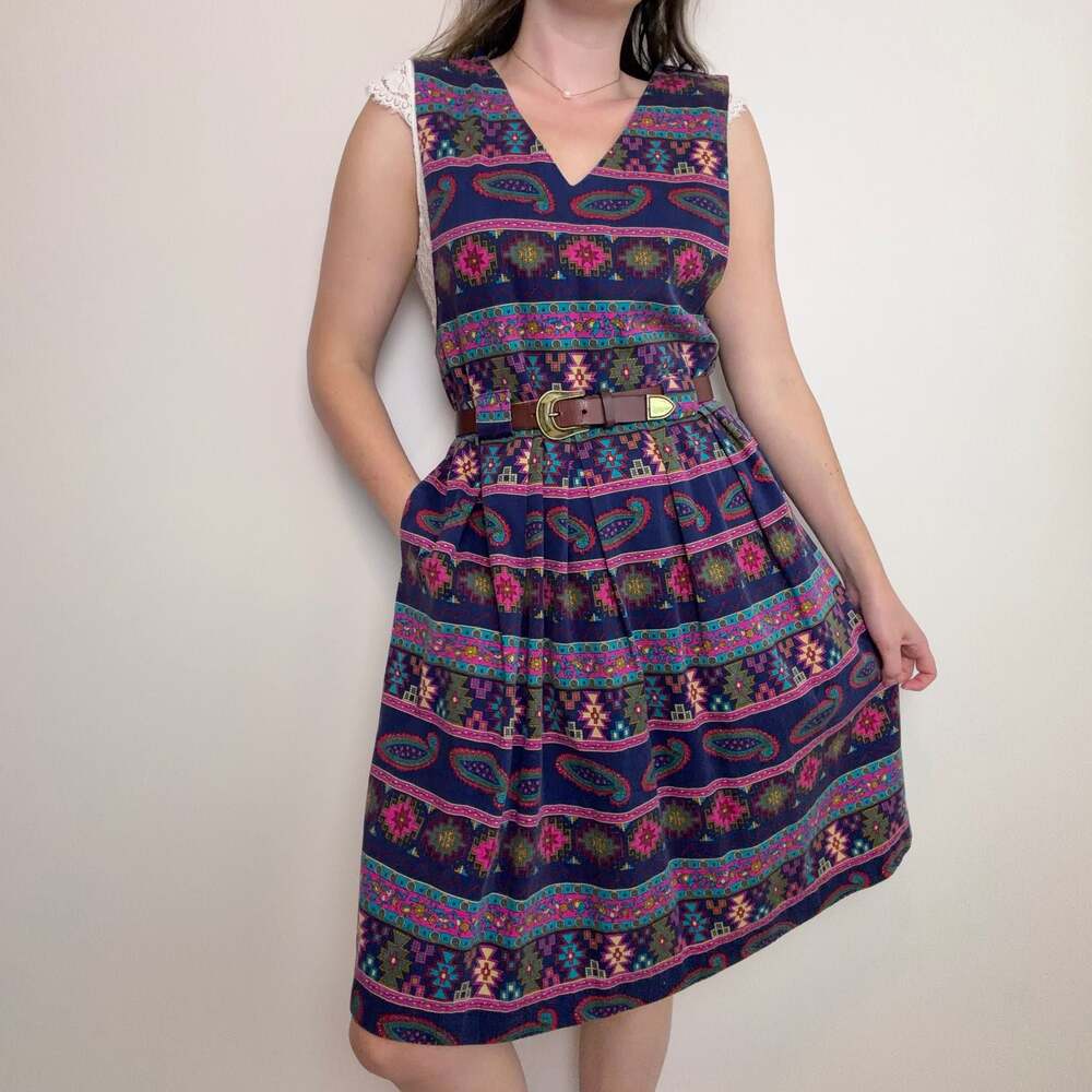 Vintage Jumper/Pinafore Midi Dress
